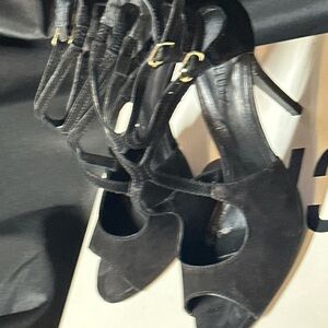 Schultz Black Strappy Heels